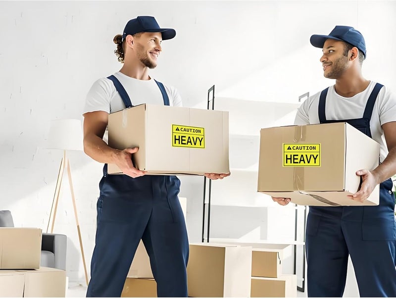 Remarkable 300 Pcs Caution Heavy Sticker, 2 x 3 inch Fluorescent Yellow Heavy Special Handling Shipping Pallet Label Stickers for Shipping and Packing - Image 4